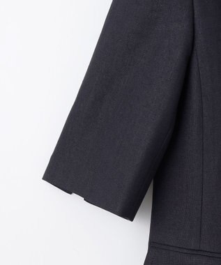 GRACE CONTINENTAL リネンタッチハーフスリーブジャケット ネイビー