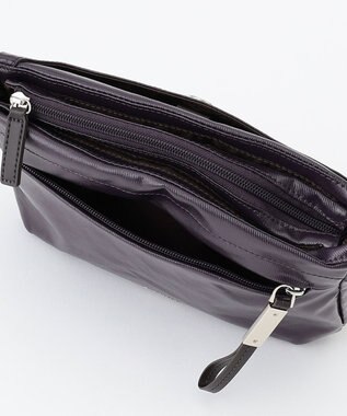 LA BAGAGERIE コーティングキャンバス ミニショルダーバッグ パープル