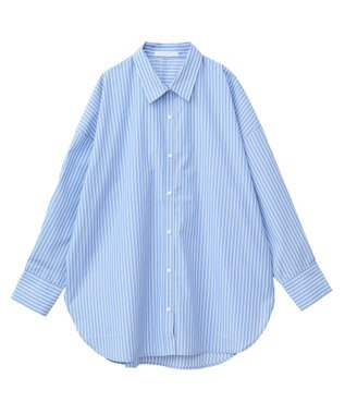 Green Parks イージーケアストライプシャツ Blue