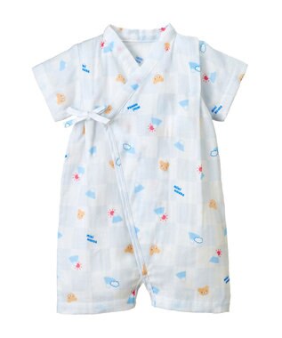 MIKI HOUSE HOT BISCUITS 【ミキハウス】【50-80cm】甚平オール ブルー