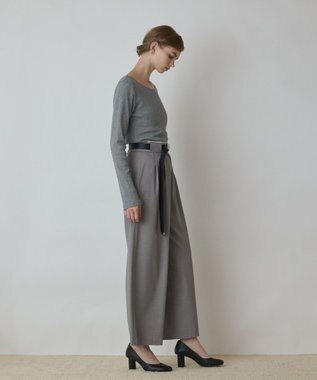 GRACE CONTINENTAL タックワイドパンツ グレー