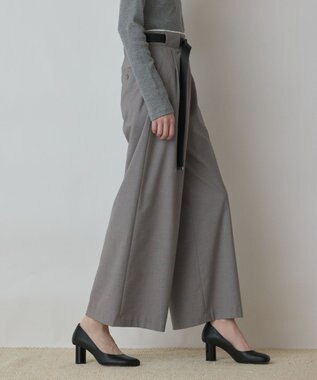 GRACE CONTINENTAL タックワイドパンツ グレー