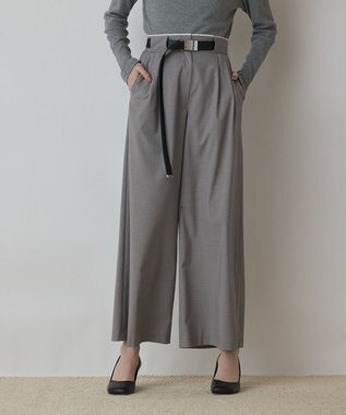GRACE CONTINENTAL タックワイドパンツ グレー