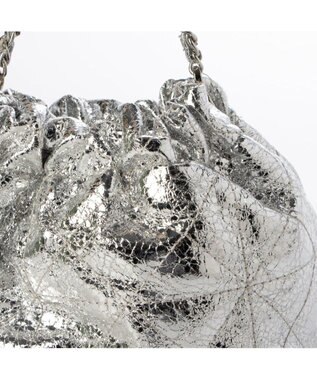 UNBILLION カシュカシュ cachecache / 口元ギャザーメタリックキルトミニショルダー シルバー