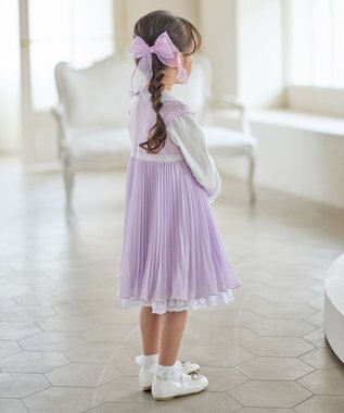 ANY KIDS オーガンジーリボンヘアポニー ラベンダー