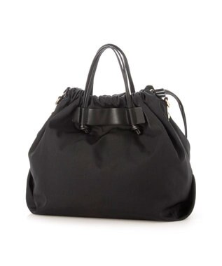 UNBILLION kakatoo ナイロンドローストリング3wayトートバッグ ブラックアイボリー