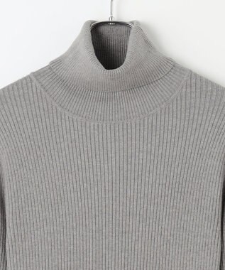 #Newans 【カシミヤ混】フィット＆フレアニットワンピース グレー