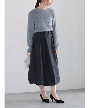 Te chichi ピーチタフタバルーンスカート ブラック