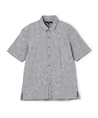 JOSEPH HOMME 【新型】アブストラクトジャガードストレッチ 　レギュラーカラー半袖シャツ ライトグレー系