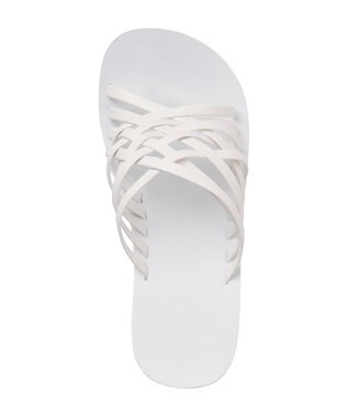 San-ai Resort（三愛水着楽園） レザーライク編みサンダル【San-ai Resort（サンアイリゾート）】 ホワイト