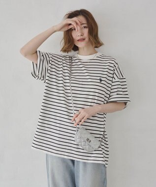 WEGO 【ユニセックス着用ITEM】別注USPOLO　ヘビーウエイトBIGT（S） ホワイトボーダー