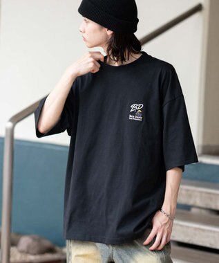 WEGO 【接触冷感/吸水速乾/ユニセックス着用ITEM/SMLサイズ展開】別注BENDAVISクールタッチワンポイントT（SS） ブラック