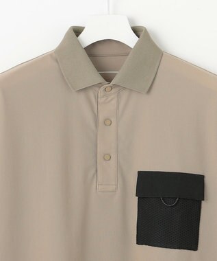 23区GOLF 【MEN】機能に優れた新素材「AIR TOOL」ポケットポロシャツ ベージュ系
