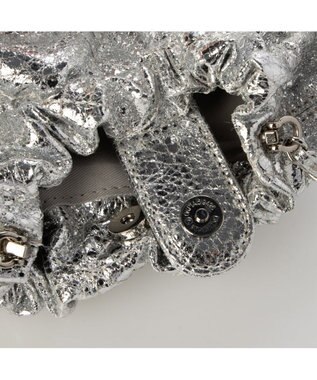 UNBILLION カシュカシュ cachecache / 口元ギャザーメタリックキルトミニショルダー シルバー