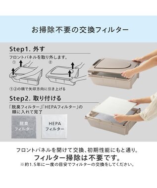 YAMATO テーブル＆キッチン 【TWINBIRD】HEPAフィルター空気清浄機  メタリックベージュ  AC-5943VO ベージュ