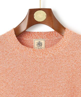J.PRESS MEN ギマコットンクルーニット オレンジ系