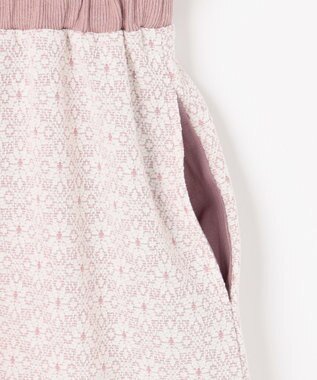 組曲 KIDS 【150-160㎝】 フロストフラワージャガード ワンピース ラベンダー