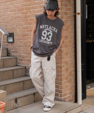 WEGO 【ユニセックス着用ITEM/MLサイズ展開】ヴィンテージライクグラフィックノースリーブ 柄5