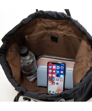 UNBILLION kakatoo ナイロンドローストリング3wayトートバッグ ブラックアイボリー