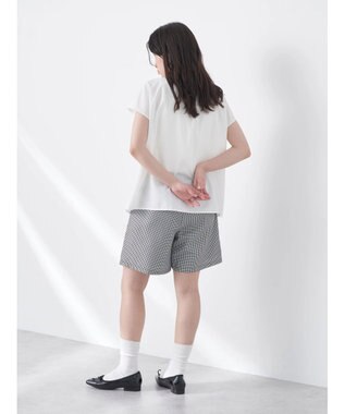 earth music&ecology タックショートパンツ Gingham Check