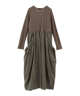 Green Parks ・ＳＵＧＡＲ　ＳＰＯＯＮ　コクーンハイブリットワンピー Gray Beige