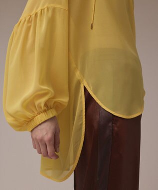 GRACE CONTINENTAL ボリュームカフタントップ イエロー