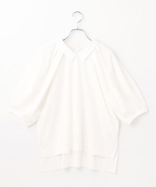 #Newans 【撥水・吸水速乾】コンビネーションベルスリーブカットソー ホワイト系