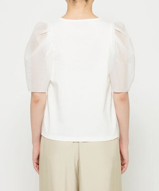 uncrave ダブルフェイスジャージー オーガンジーコンビトップス オフ