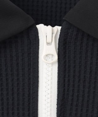 23区GOLF 【23Fondation/MEN】【UVケア】ワッフルジップアップ ブラック系