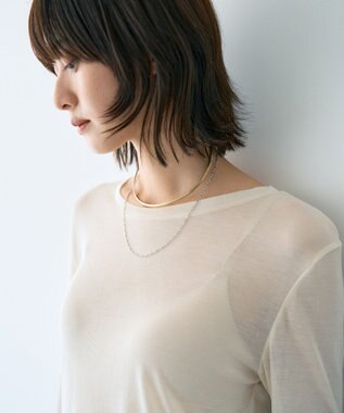 YECCA VECCA クルーネックシアーインナー Ivory