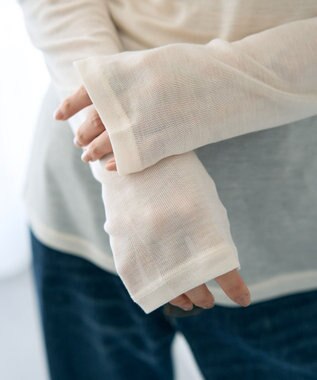 YECCA VECCA クルーネックシアーインナー Ivory