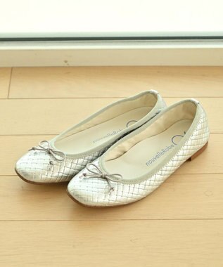 nouvelleRobe Oū 【本革・高反発】Square スクエアトゥ メッシュバレエシューズ シルバー