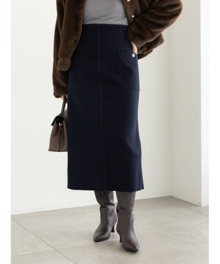 Te chichi メルトンジャージーナロースカート