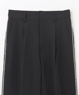 GRACE CONTINENTAL ラインストーンパンツ ブラック