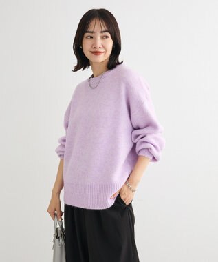 Green Parks ｆｕｗａっと袖パフニットプルオーバー Purple