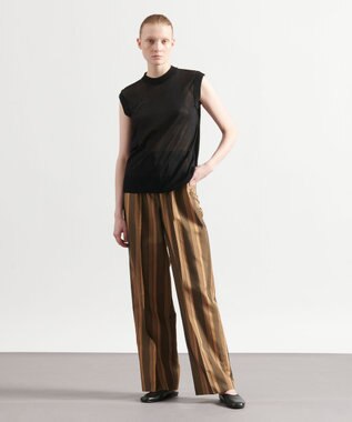 JOSEPH ビッグストライプ　キャロットトラウザーズ Beige/black