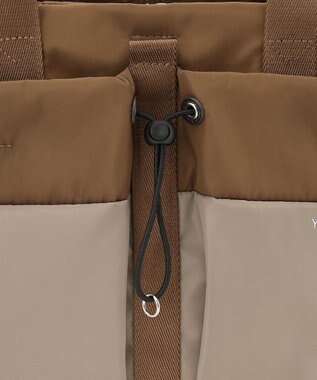 Y'SACCS ドローストリング コンビカラー2WAYトート チョコ