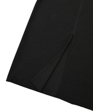 earth music&ecology セルフカットテレコナロースカート Black