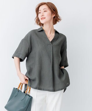 洗える】LIBECO プルオーバーシャツ / 23区 S | ファッション通販 