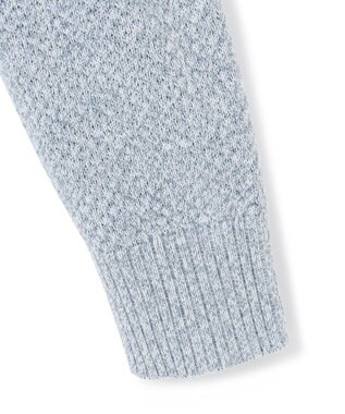 JOSEPH HOMME シルクバルキーハニカム　ジップアップニット サックスブルー系