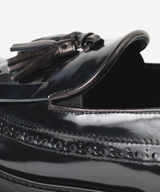 BONTRE 【LucaGrossi/ルカグロッシ】厚底メダリオンタッセルローファー/G961M-UA ブラック