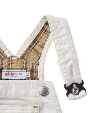 MIKI HOUSE HOT BISCUITS 【ミキハウス】【80-120cm】 ジャンパースカート 白