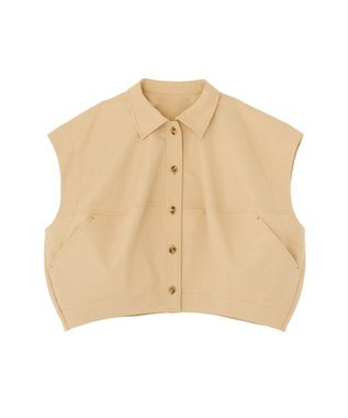 earth music&ecology コクーンフォルムシャツ Beige