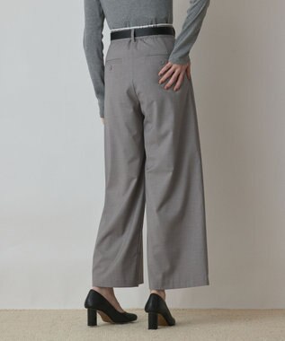 GRACE CONTINENTAL タックワイドパンツ グレー
