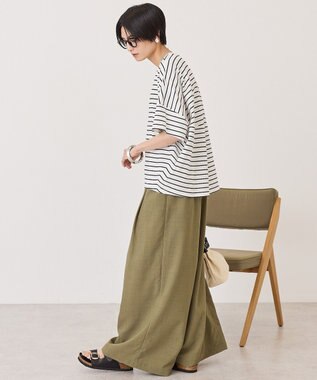 AMERICAN HOLIC 【先行予約】ボーダーコクーンプルオーバー Off White
