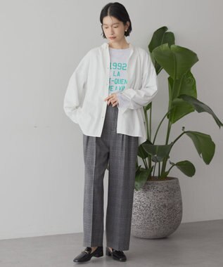 AMERICAN HOLIC イージーケアコクーンバックタックシャツ Off White