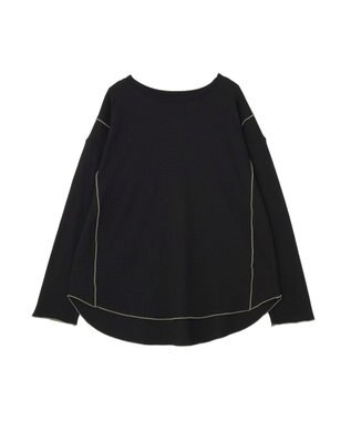 AMERICAN HOLIC 【WEB限定】ワッフル配色メロープルオーバー Black