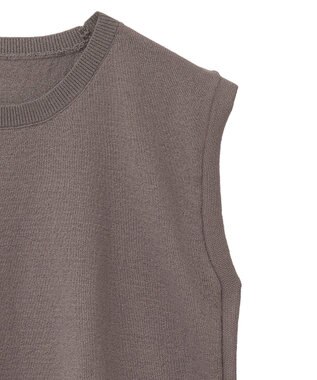 Green Parks ・Ｐｅｔｉｔ　Ｆｌｅｕｒ　ノースリリネンライクニット Charcoal Gray