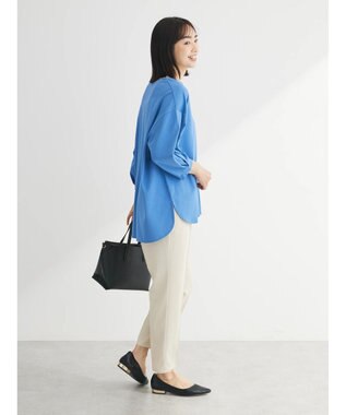 Green Parks ＢＰスキッパー七分袖カットプルオーバー Blue