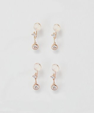 Phoebe 【K10】ティアーズビジューイヤリング　ローズゴールド ローズゴールド